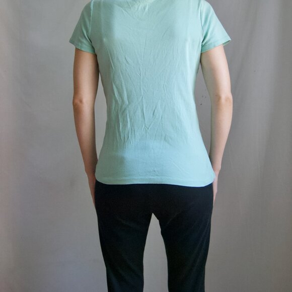 Merona Light Aqua Blue Short Sleeved Shirt - Picture 4 of 8